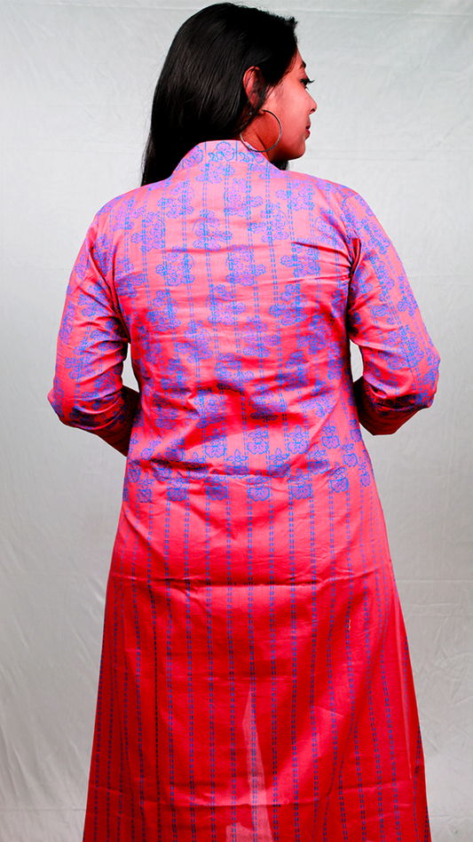 The 'Dancing Lady' Layered Ensemble 3-piece set - Fitted, 100% Cotton, Rust