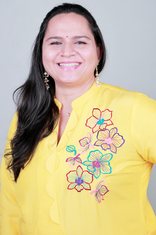 The 'Phalaenopsis' Embroidered Muslin Suit Set - Lemon Yellow Comfort Fit